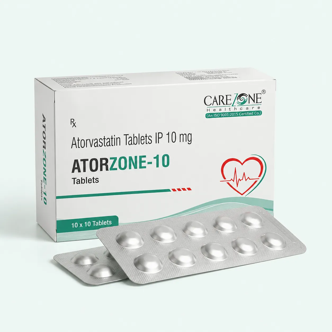 Carezone Healthcare ATORZONE-10 cardiac range tablet product