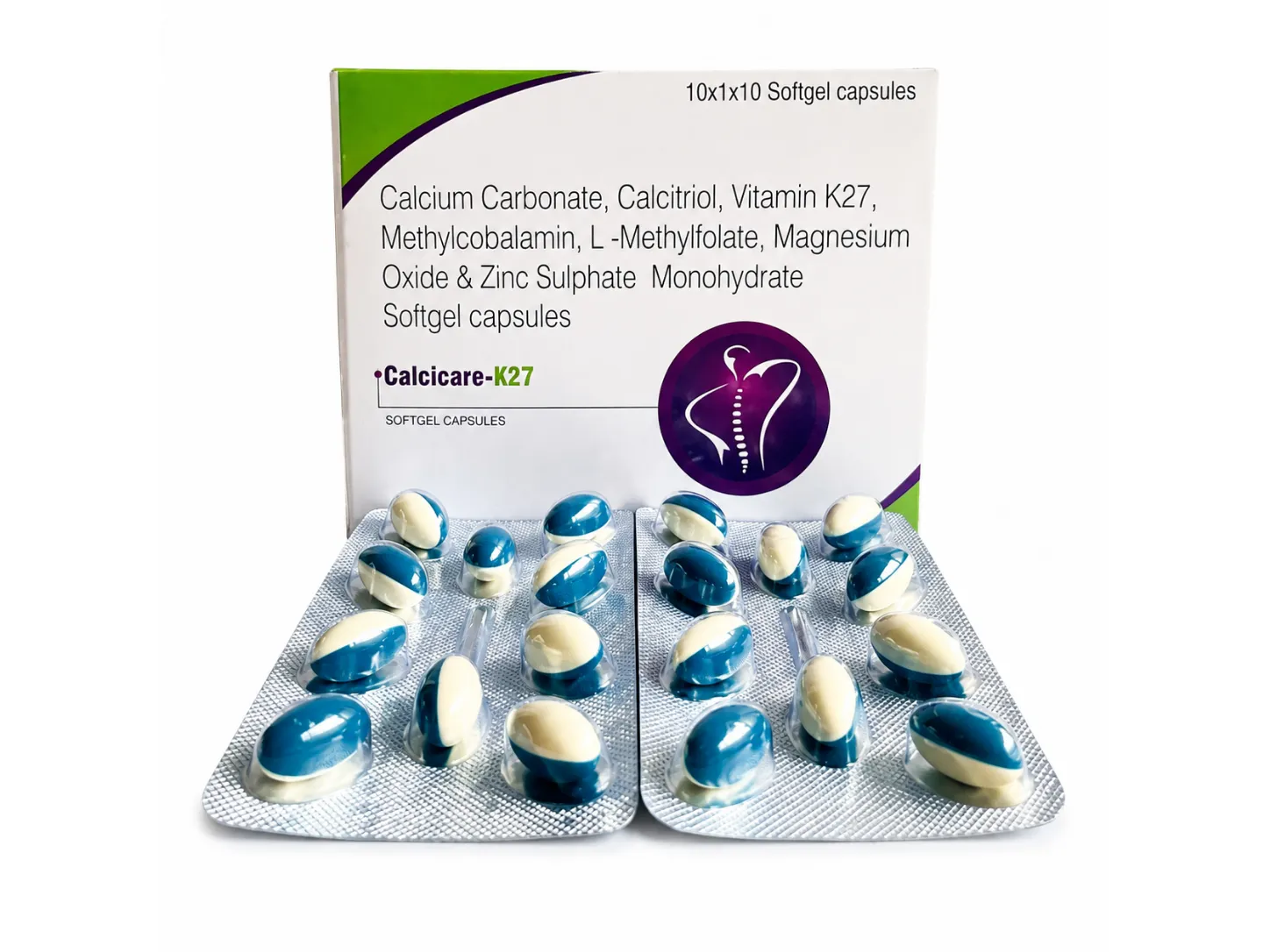 Carezone Healthcare CALCICARE-K27 softgel product