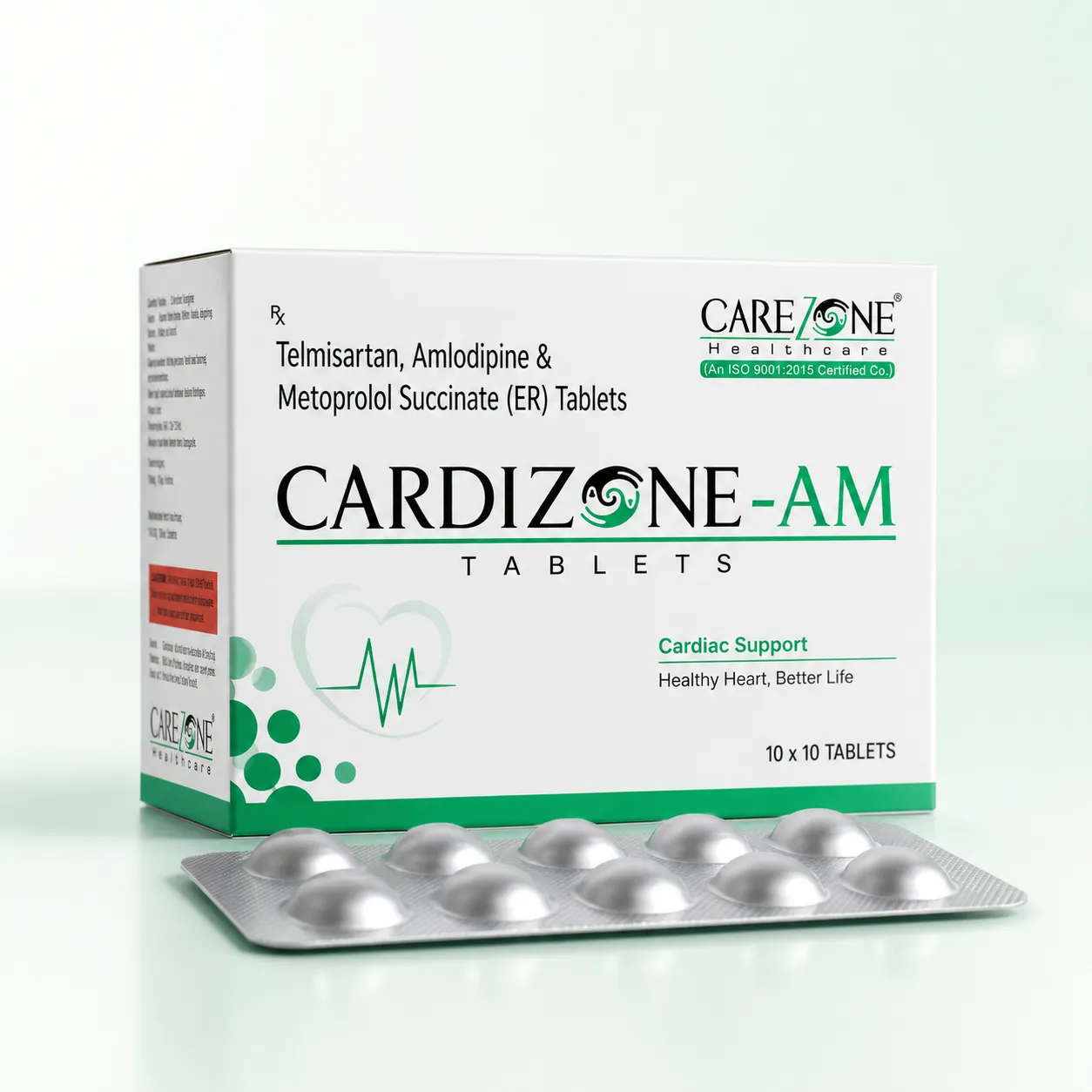 Carezone Healthcare CARDIZONE-AM cardiac range tablet product
