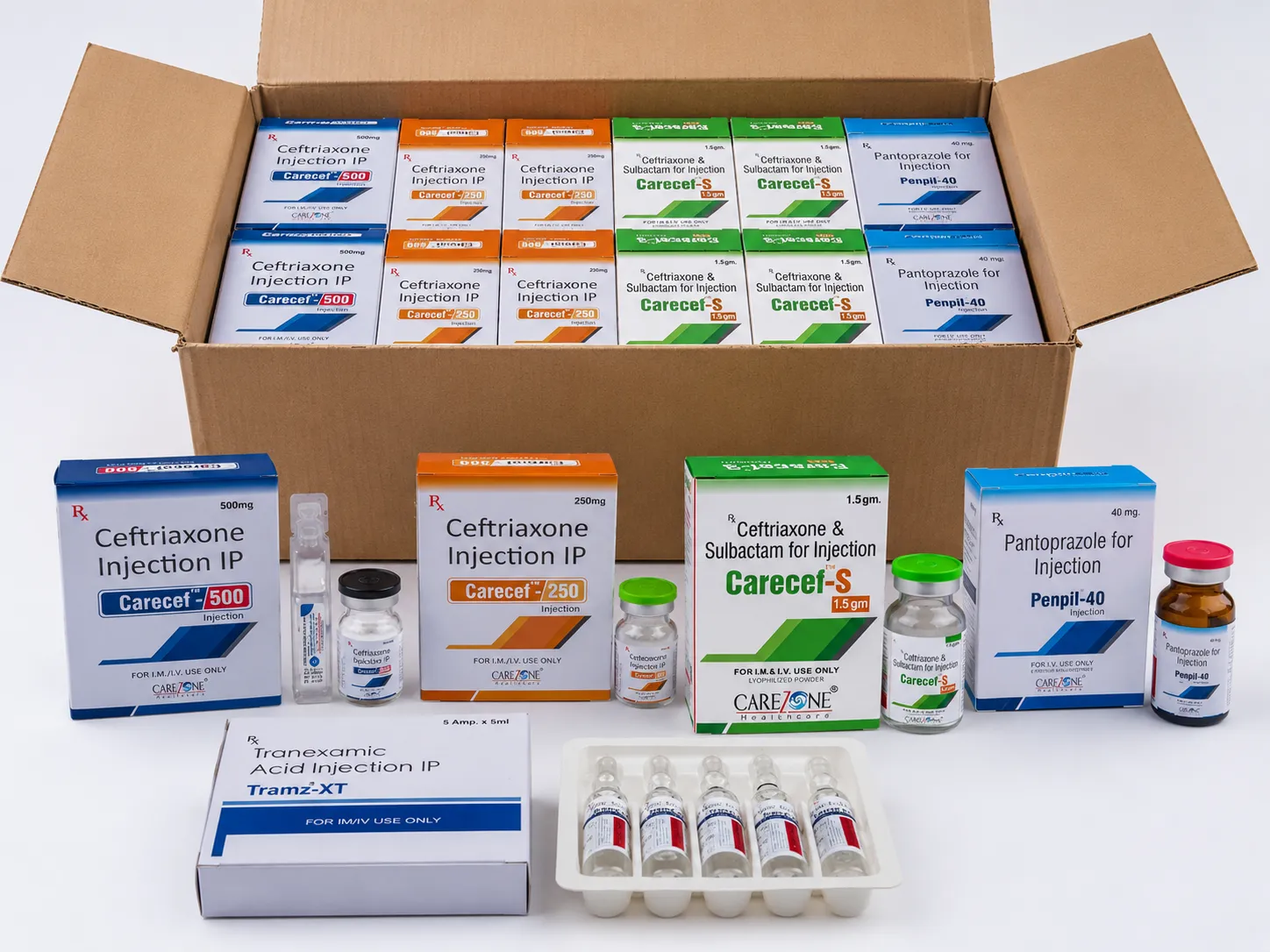 Carezone Healthcare injection dispatch carton and logistics packaging