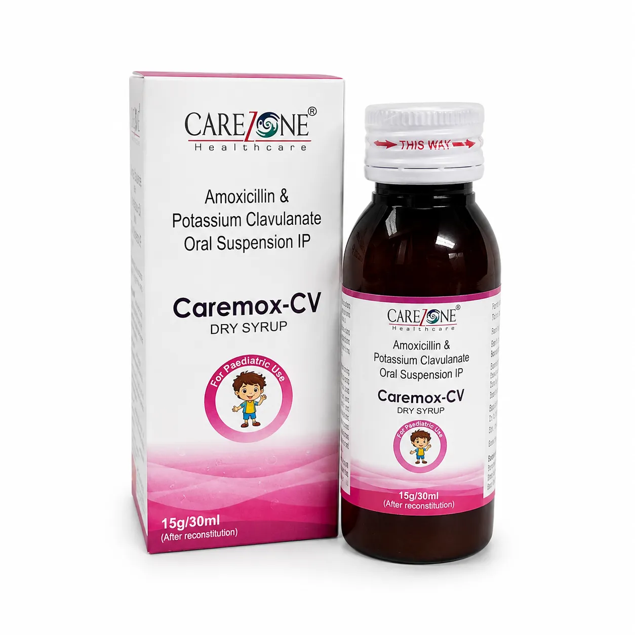 Carezone Healthcare dry syrup bottle