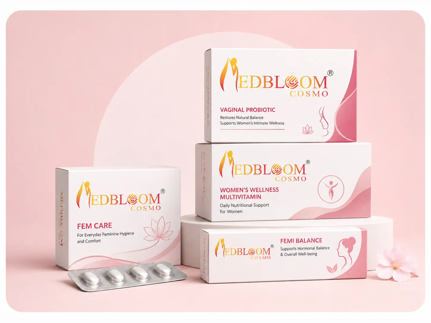 Medbloom gynecology medicine shelf setup