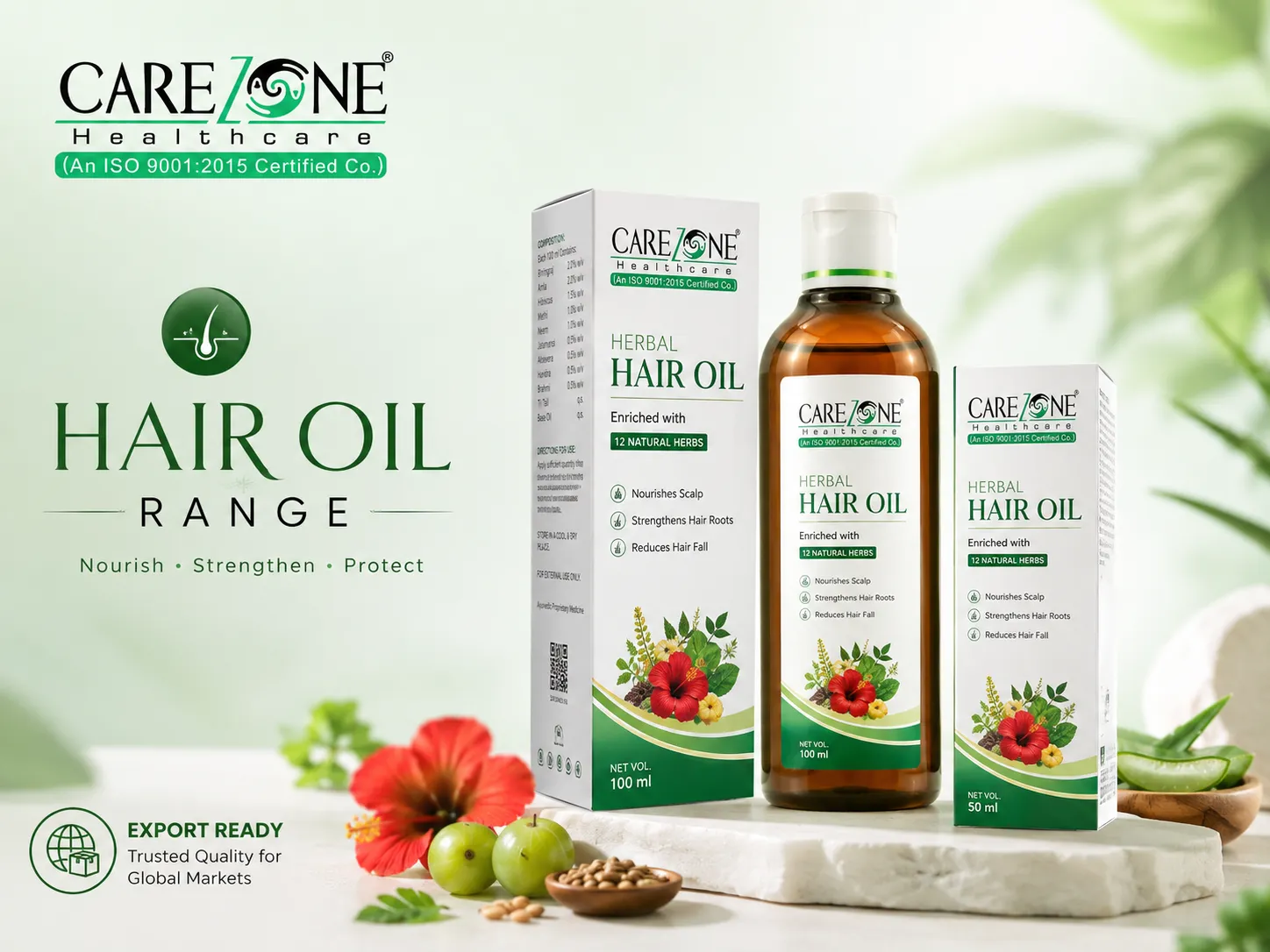 Hair oil category showcase