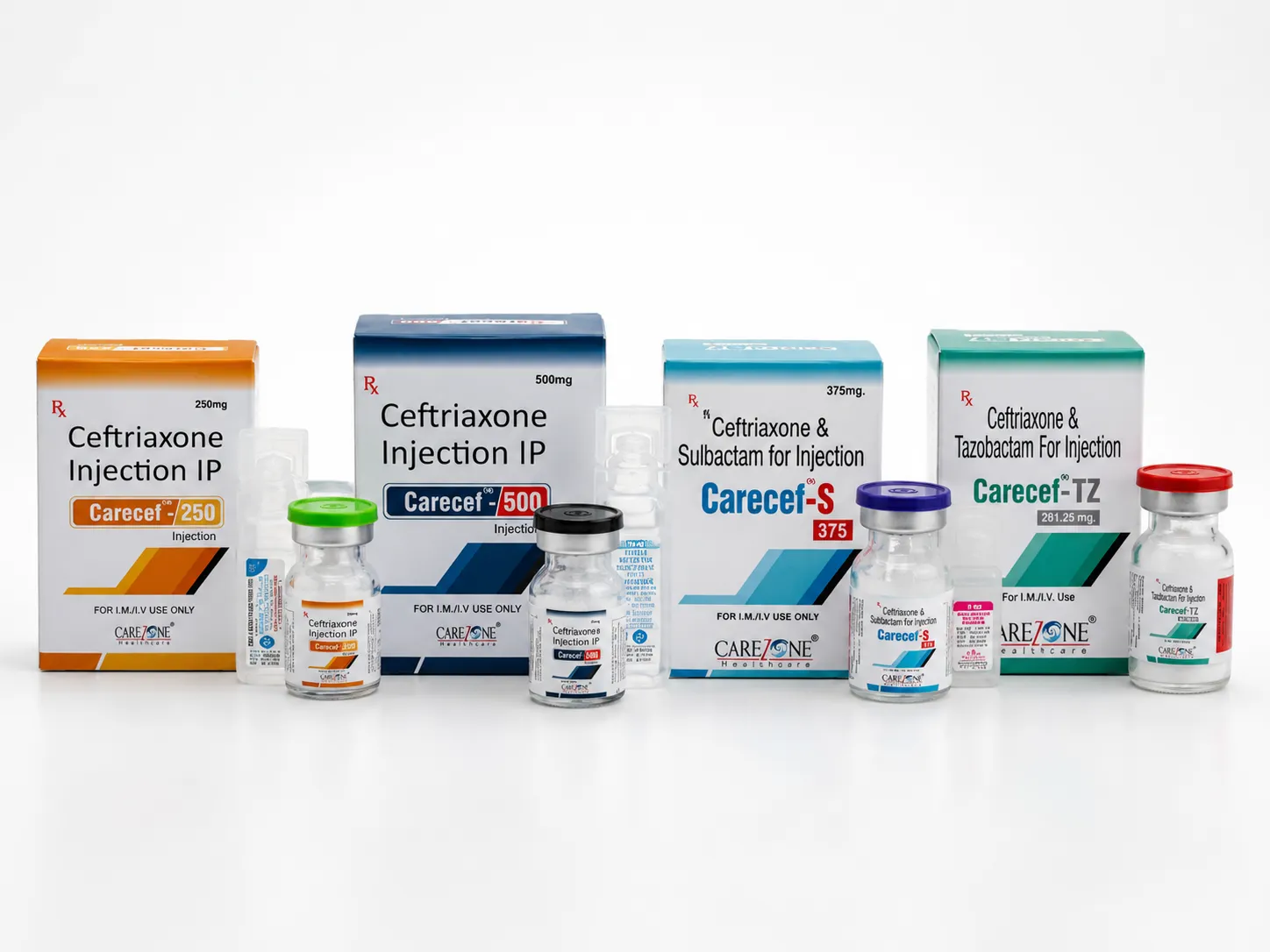 Carezone Healthcare carton packed injectable products
