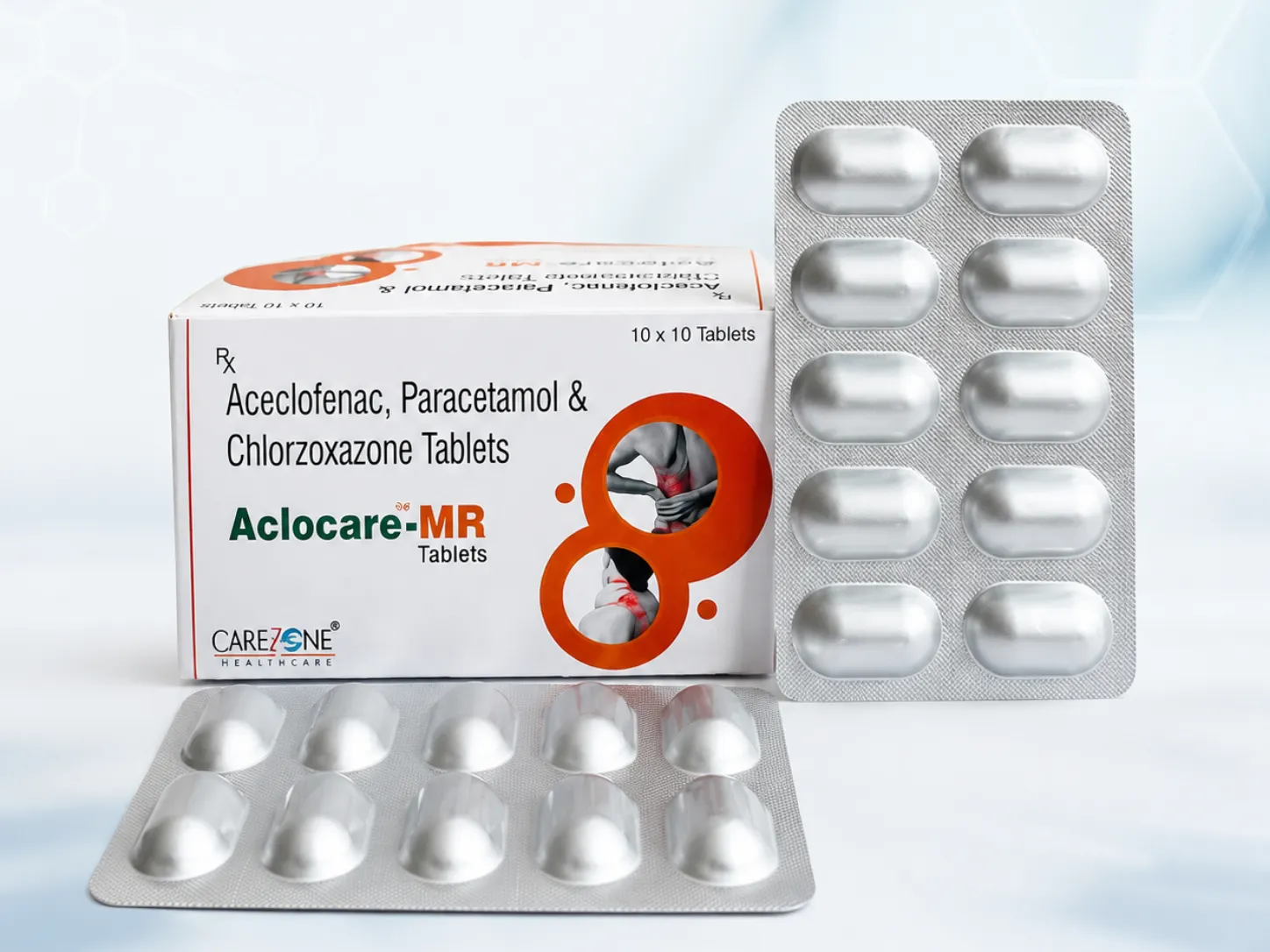 Carezone Healthcare orthopedic muscle relaxant tablet pack