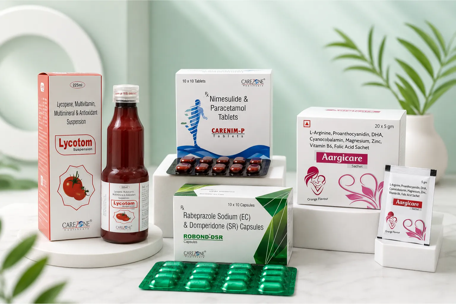 Packaging and private-label support mockups for manufacturing