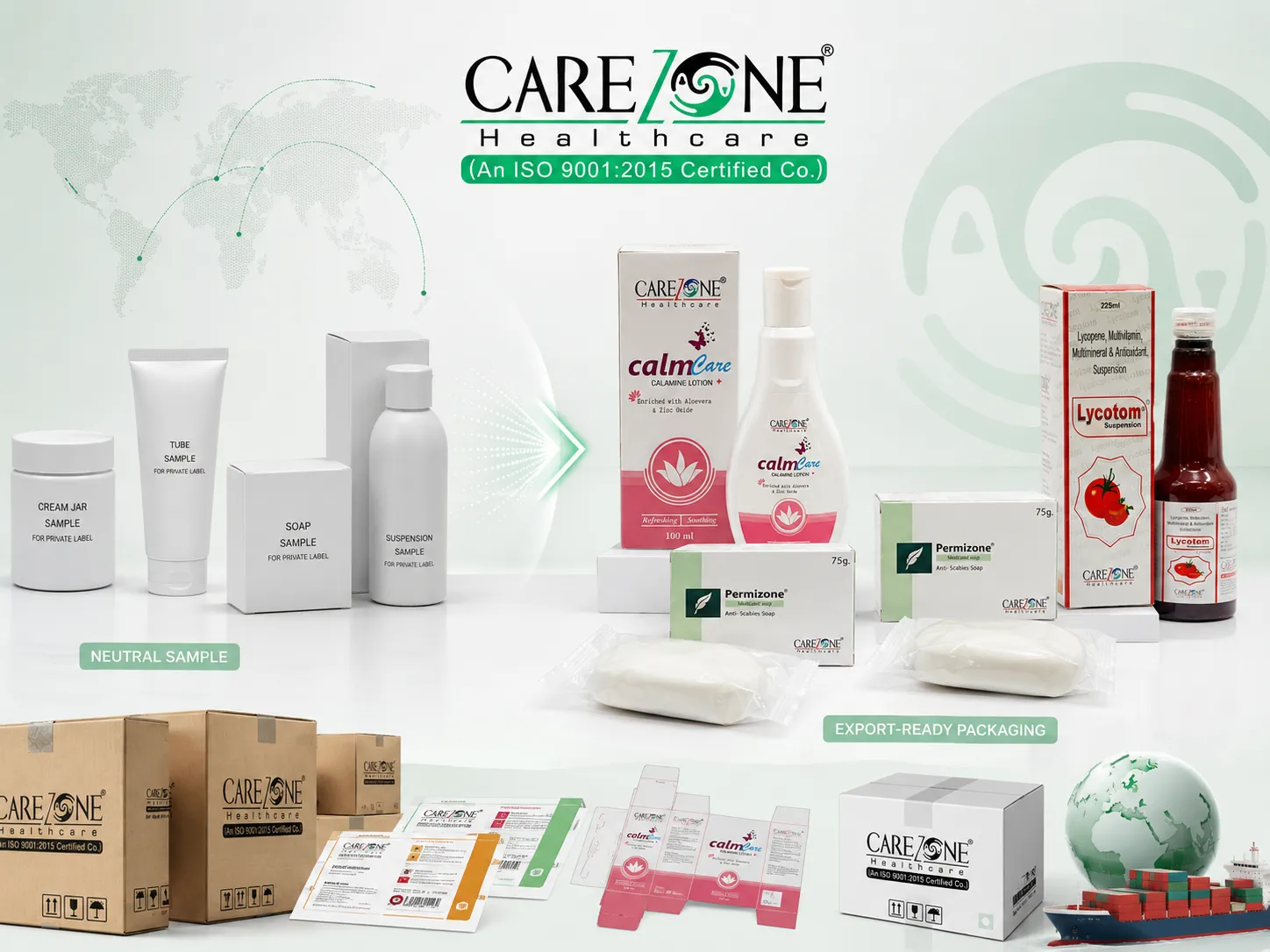 Private label packaging support for SAARC export markets by Carezone Healthcare