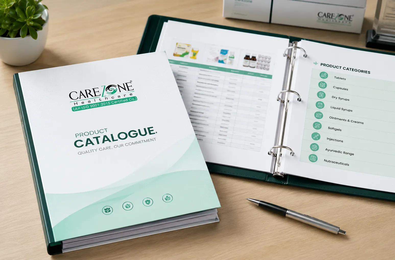Carezone Healthcare product catalogue for PCD franchise discussion