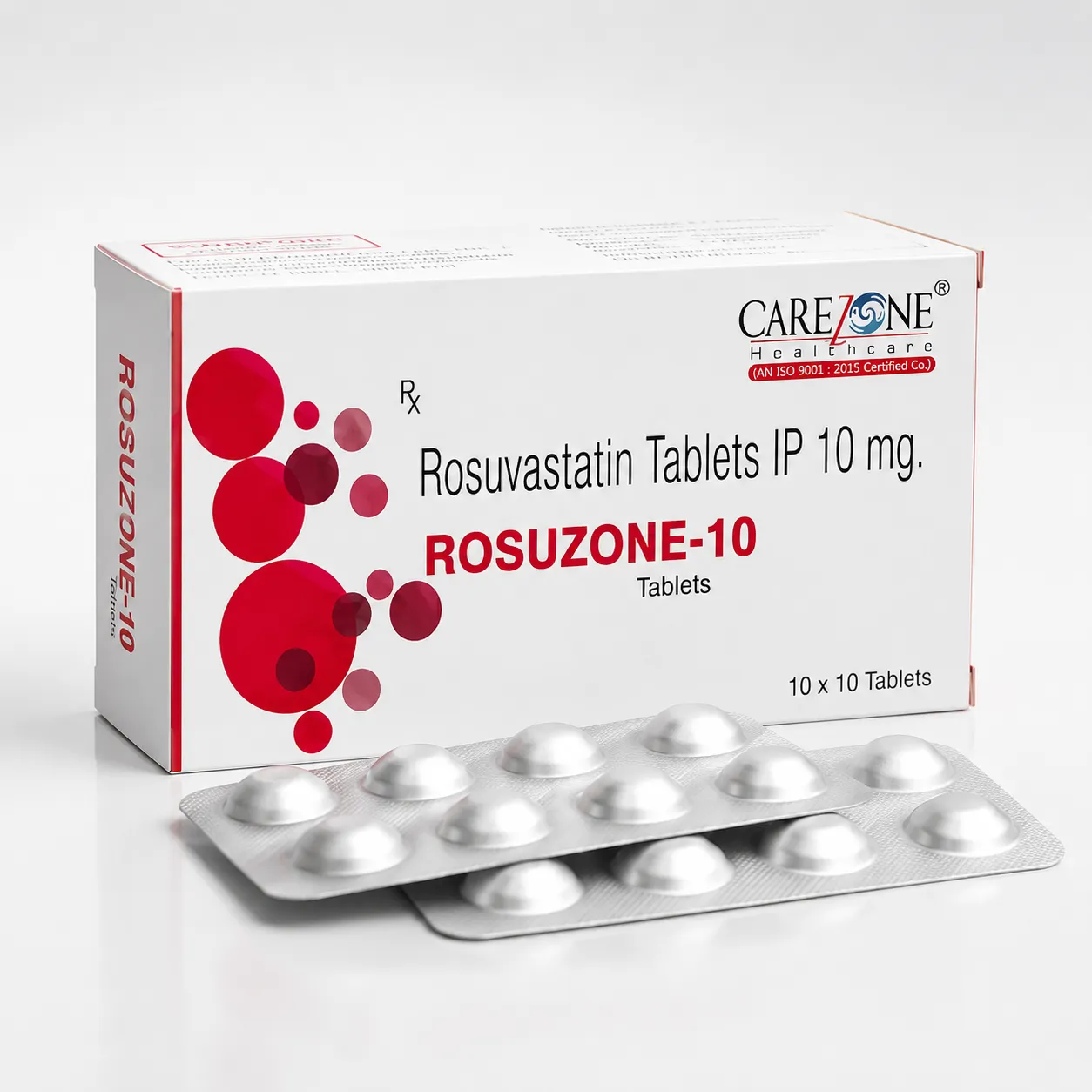 Carezone Healthcare ROSUZONE-10 cardiac range tablet product