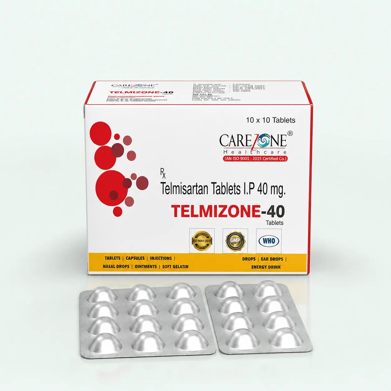 Carezone Healthcare TELMIZONE-40 cardiac range tablet product