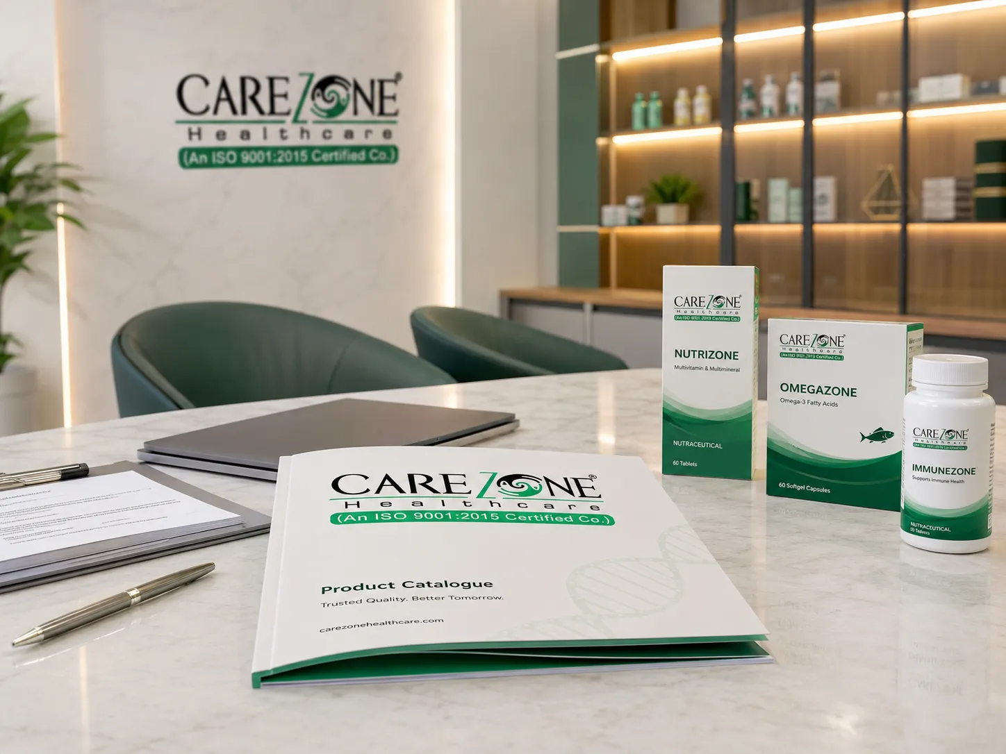Carezone Healthcare workspace reception area