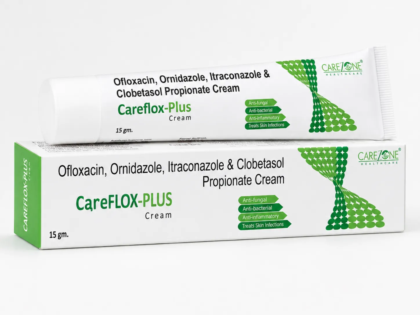 Carezone Healthcare ointment tube dermatology product