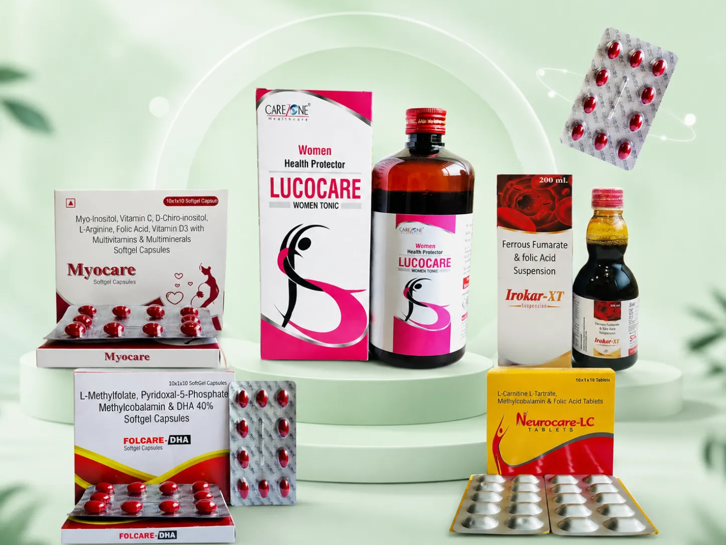 Carezone Healthcare gynecology and women health product range placeholder