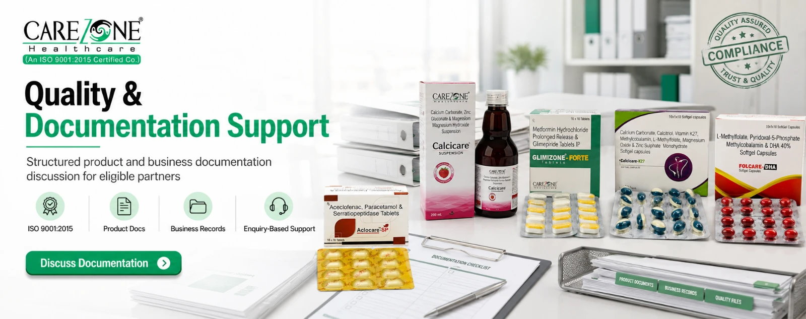 Carezone Healthcare quality and documentation support poster