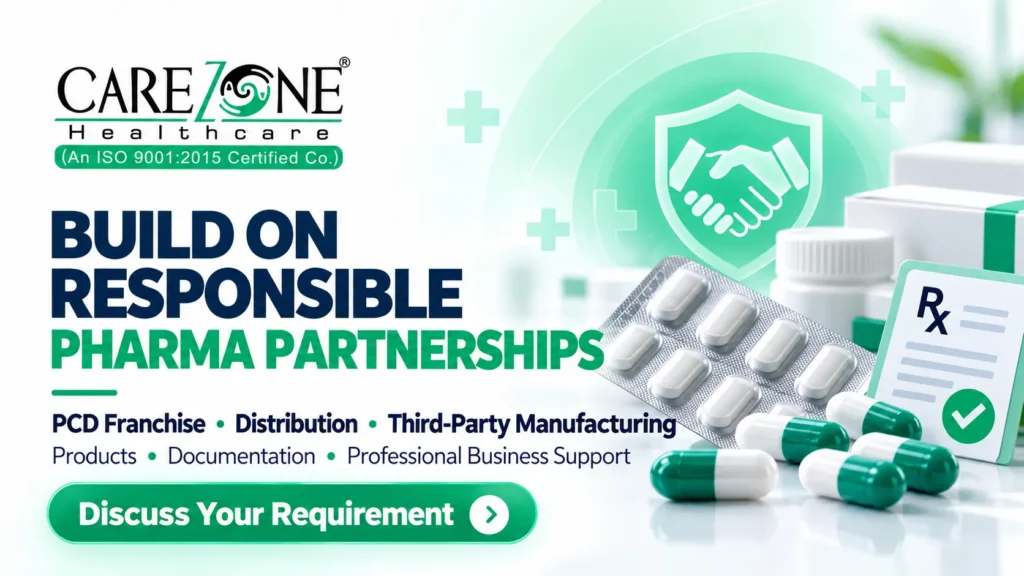 Carezone Healthcare PCD distribution and third party manufacturing business partnership
